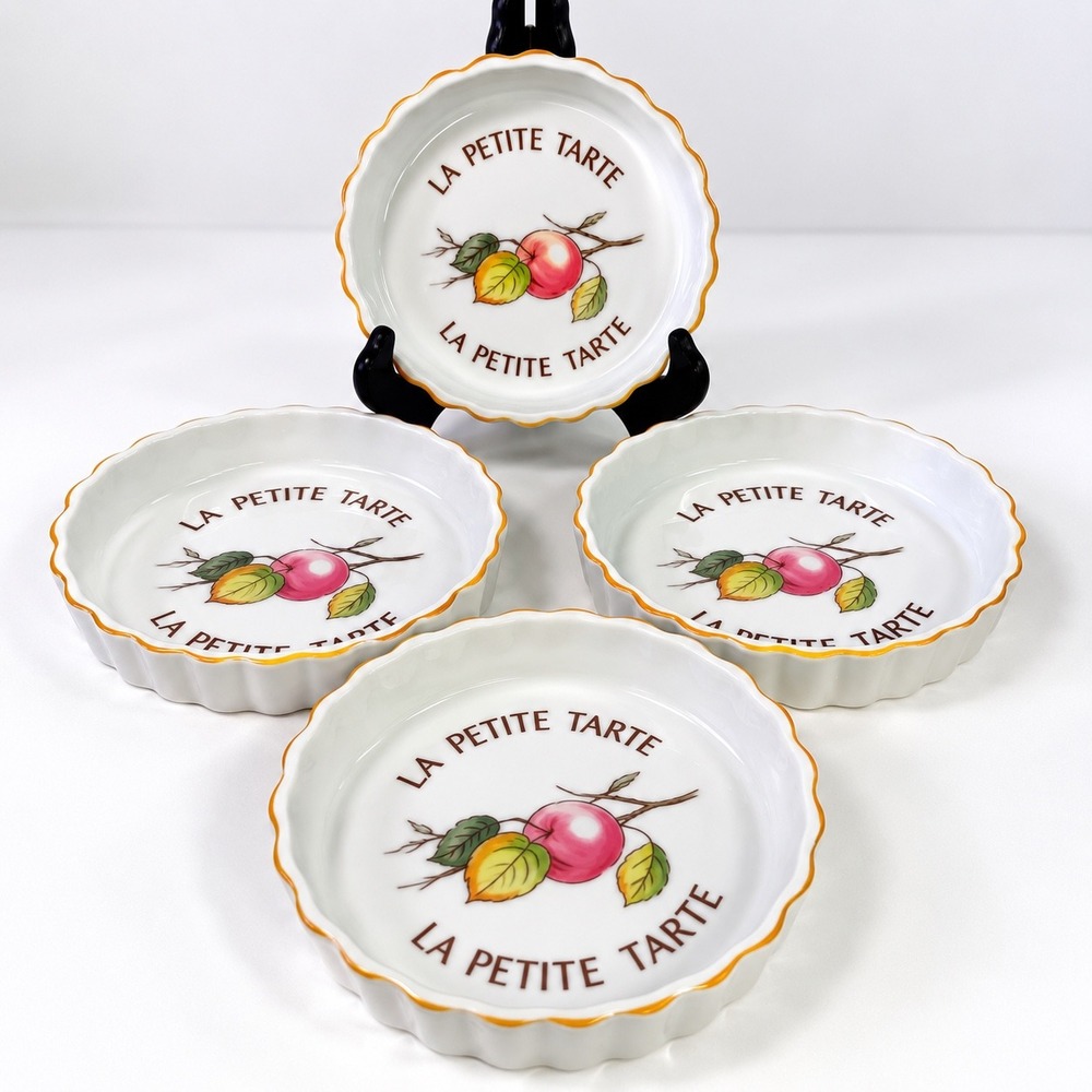 Shafford Bake & Serve La Petite Tarte Individual Tart Pans Set of 4 Ceramic 5in